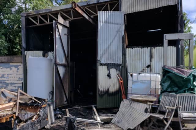 The aftermath of the blaze off Crab Lane