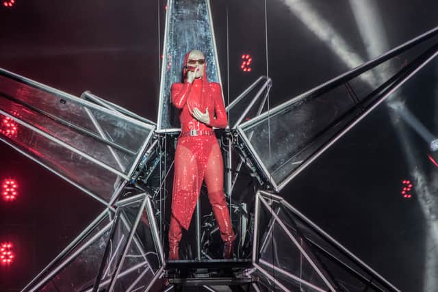 Katy Perry performs in Birmingham. Pic: Martin Dunning