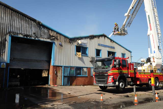 The blaze happened at AK International Ltd