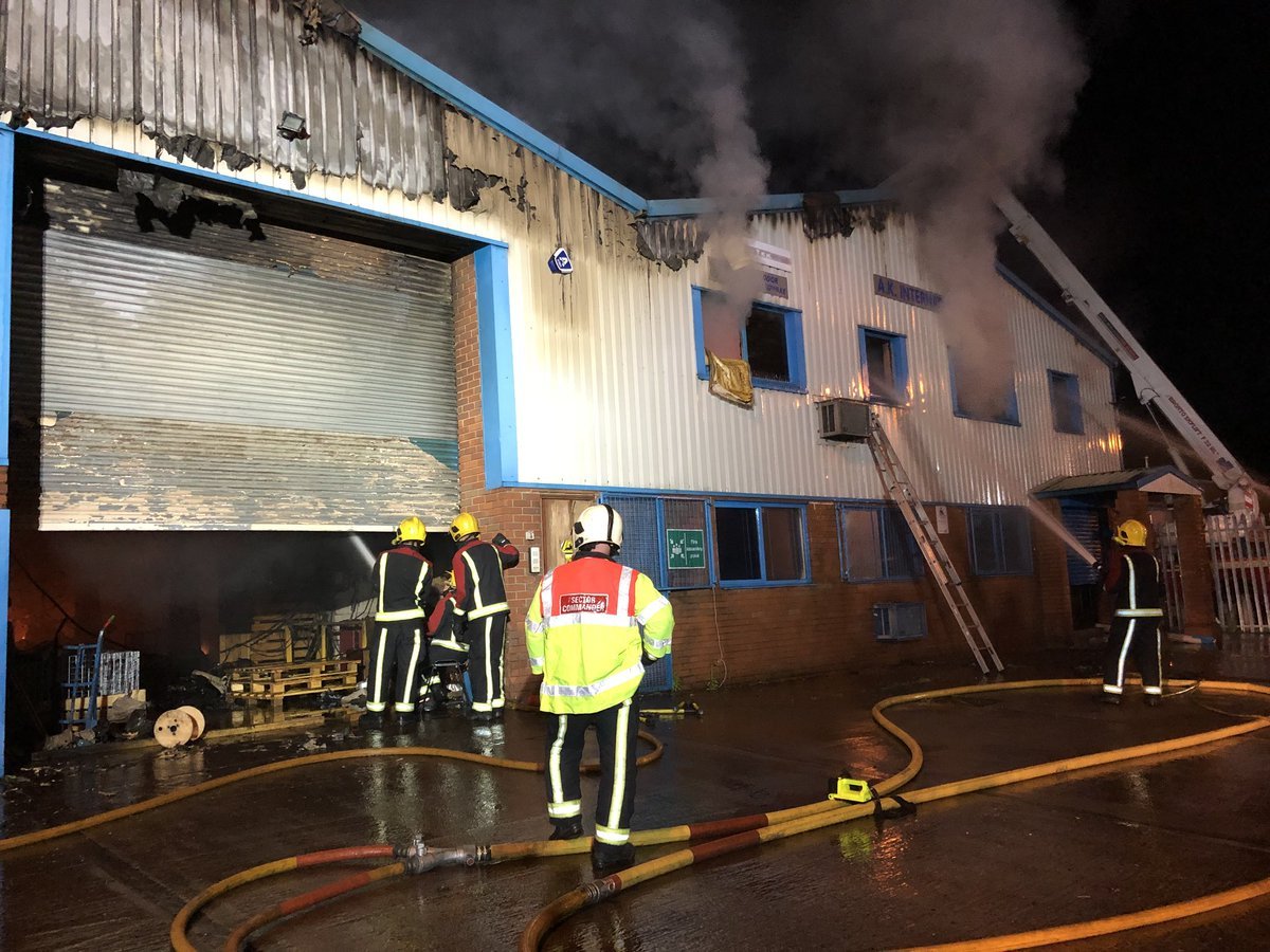 Firefighters at the scene in Brierley Hill. Picture: West Midlands Fire Service