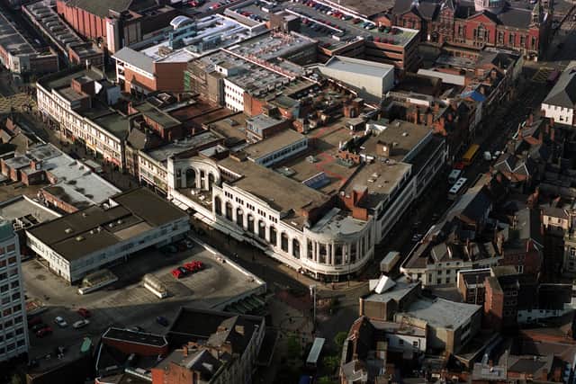 An aerial view showing the extent of the Beatties site in Wolverhampton