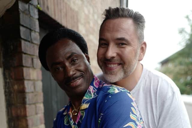 Donchez Dacres with Britain's Got Talent judge David Walliams