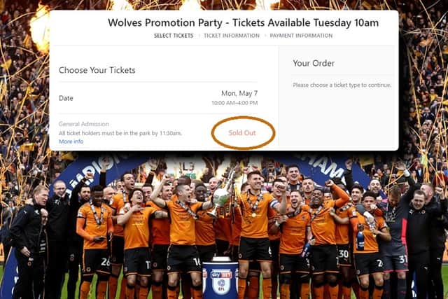 Tickets to the park party sold out in under an hour