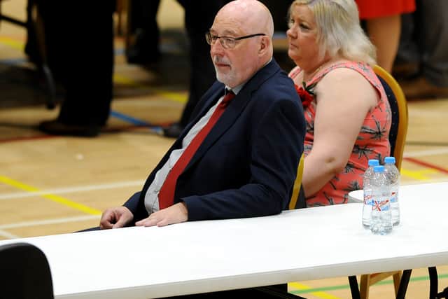 Disappointed Labour leader Sean Coughlan at the Walsall count
