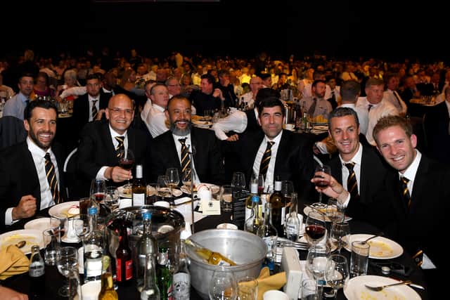 Nuno celebrates with his staff during the star-studded evening (AMA)