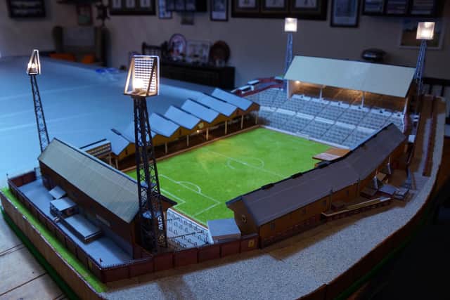 Under the lights - the model even has its own working floodlights