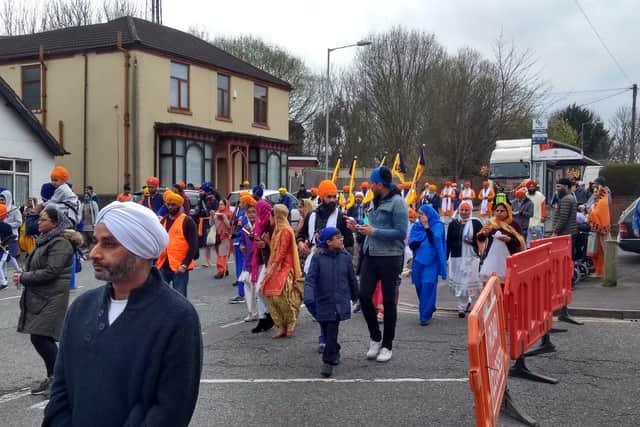 The Vaisakhi march in Wolverhampton