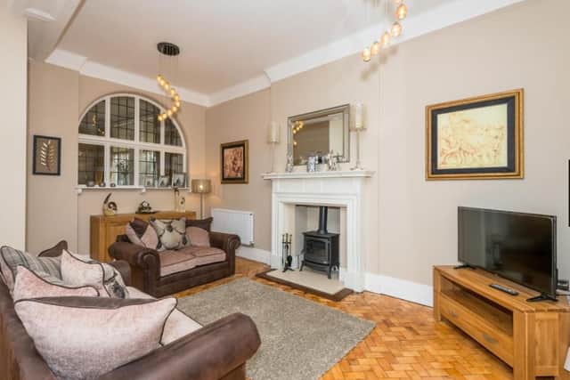 A living room in one of the apartments