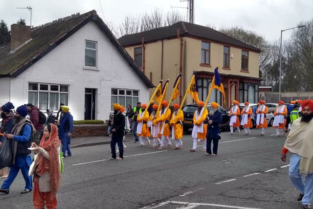 The Vaisakhi march in Wolverhampton
