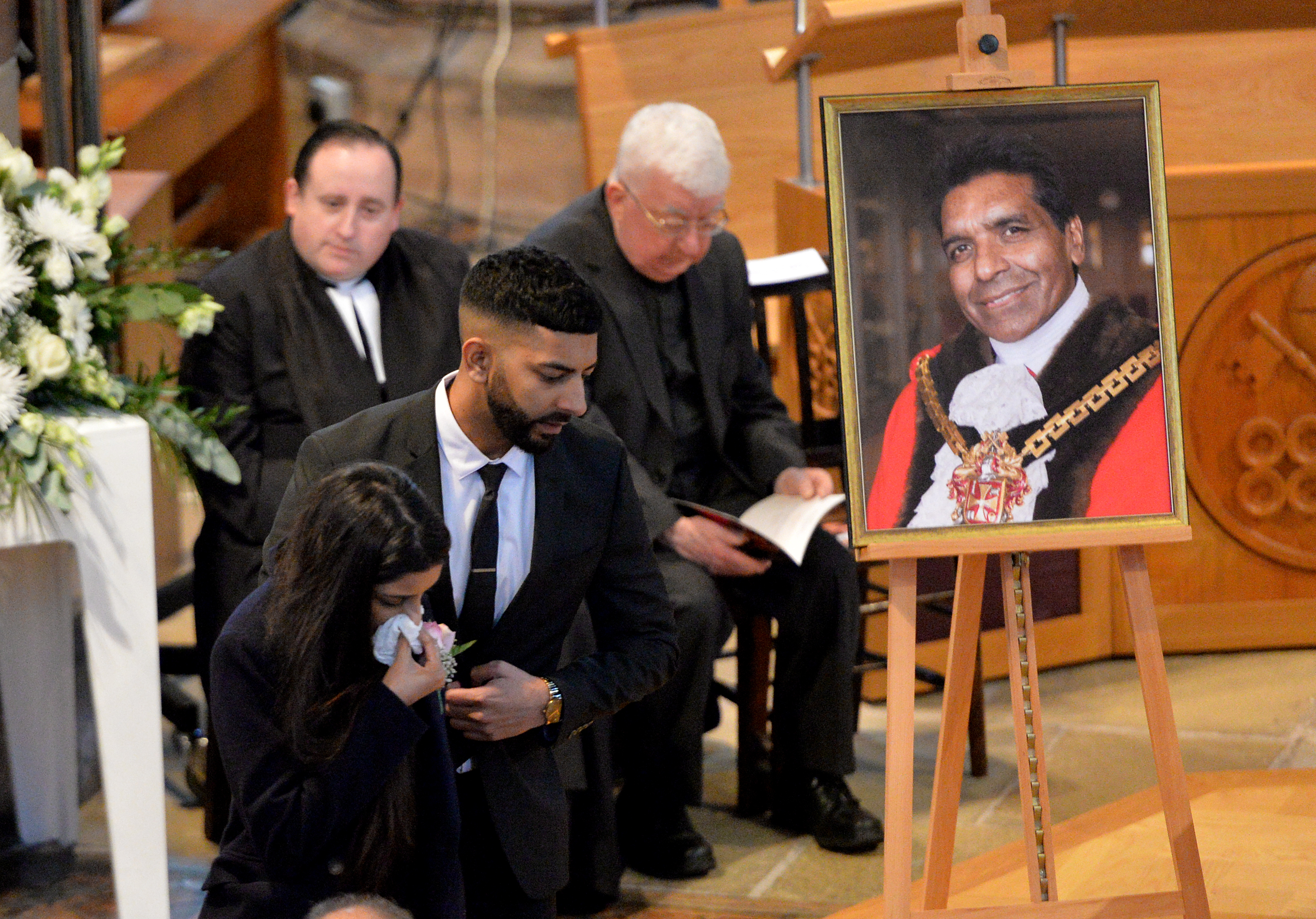 Funeral service for Mayor of Wolverhampton Elias Mattu at St Peter's Church