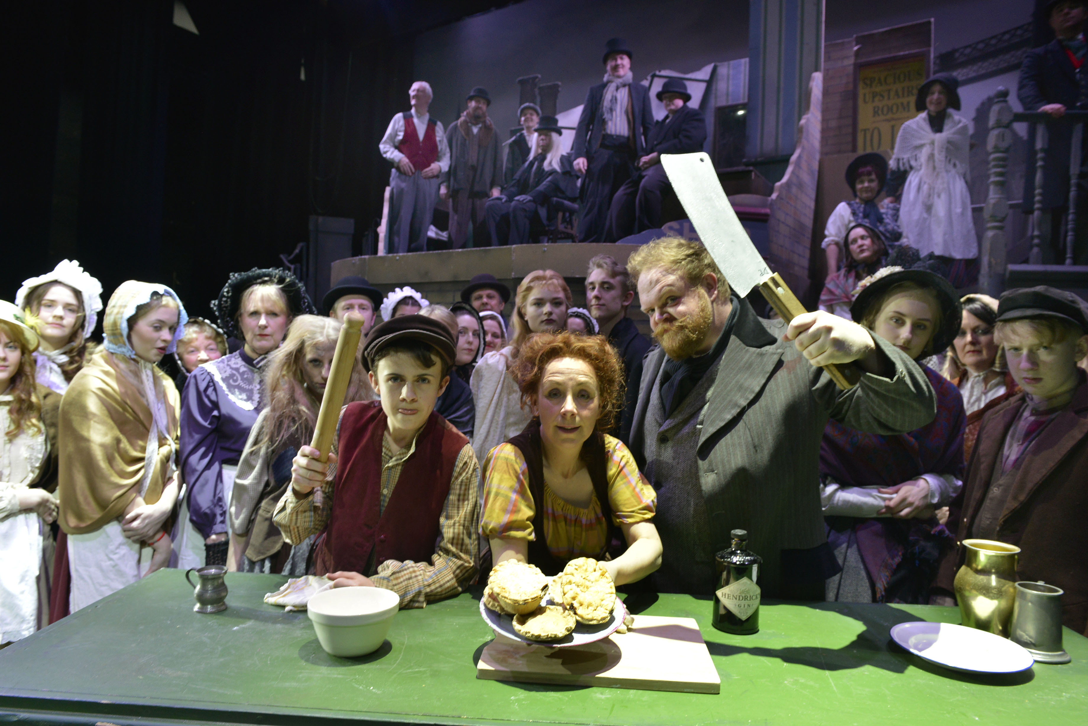 Neo Hughes, Steph Coleman and Richard Poynton along with the rest of the cast