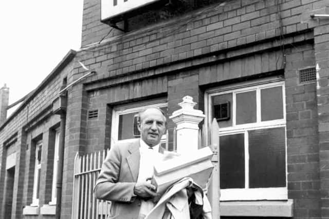 Bill McGarry walks out - for the second time - in 1985. Guess the stadium