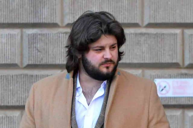 Megan's brother James outside court