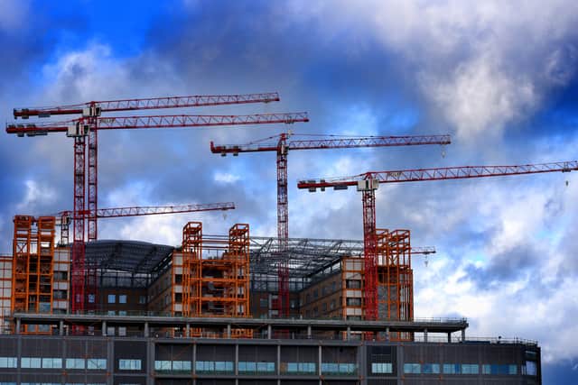 Work appeared to be at a standstill at the hospital site in Smethwick