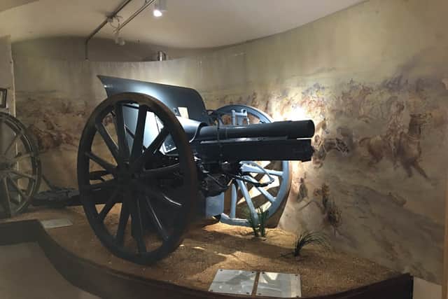 A German gun captured at Huj, on display at the Warwickshire Yeomanry Museum, Warwick. Picture: Warwickshire Yeomanry Museum