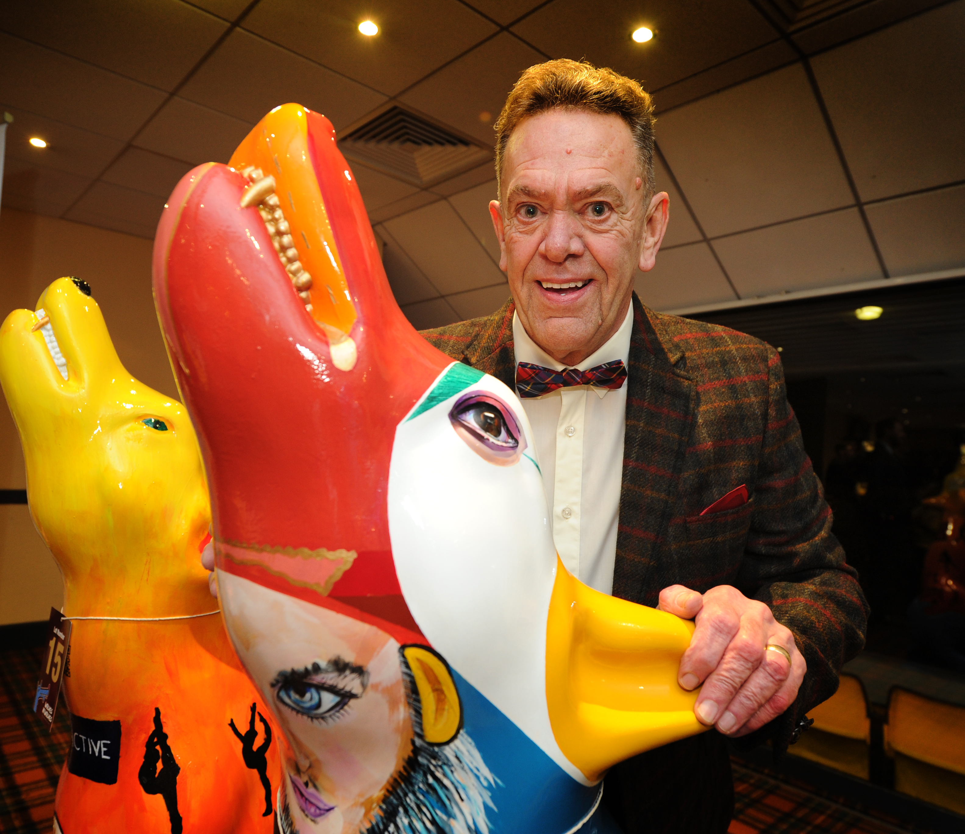 Artist Nigel Kilworth with his work 'Meditation'