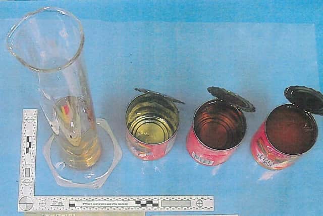 Liquid cocaine, with a potential street value £375,000, was found inside tins of fruit punch