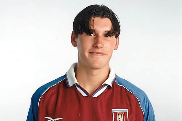 Gareth Barry as a young Villa player.