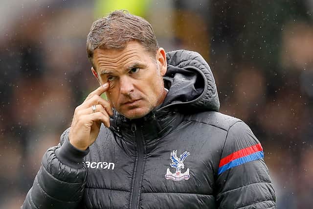 Frank de Boer was sacked after just four games in charge of Crystal Palace.