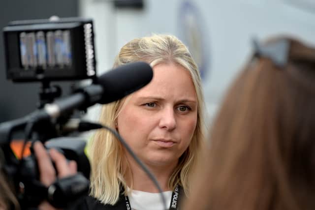 DCI Sally Simpson briefs the media