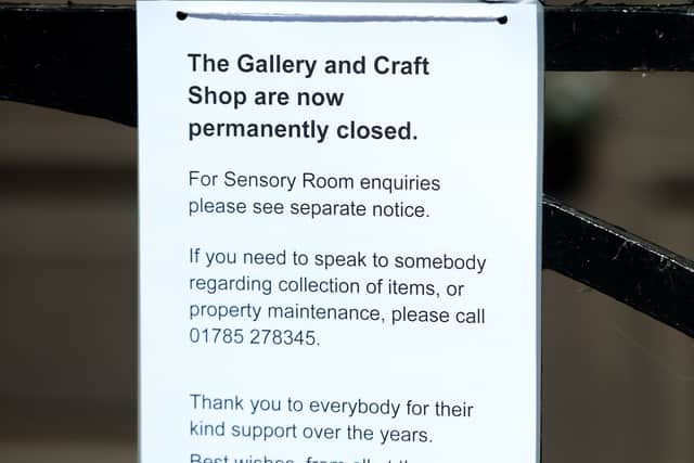 Signs up at the hall