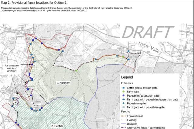 Option two for the proposed fencing 