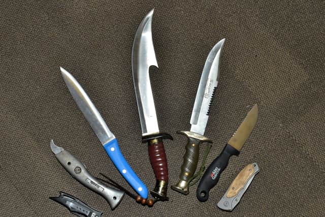 Some of the knives recovered
