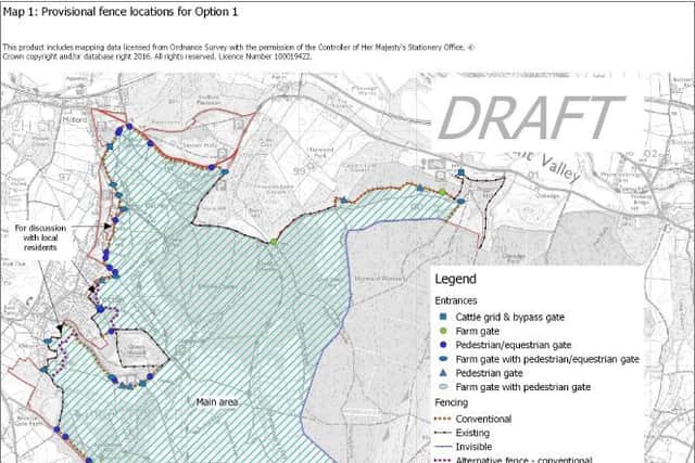 Option one for the proposed fencing 