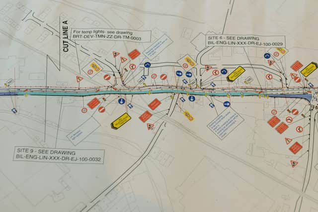 A copy of the plans which were shown to local residents and traders
