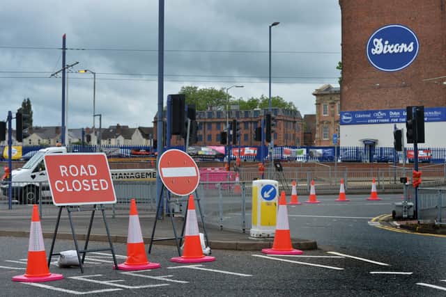 Bilston Road is only open for people travelling away from Wolverhampton city centre