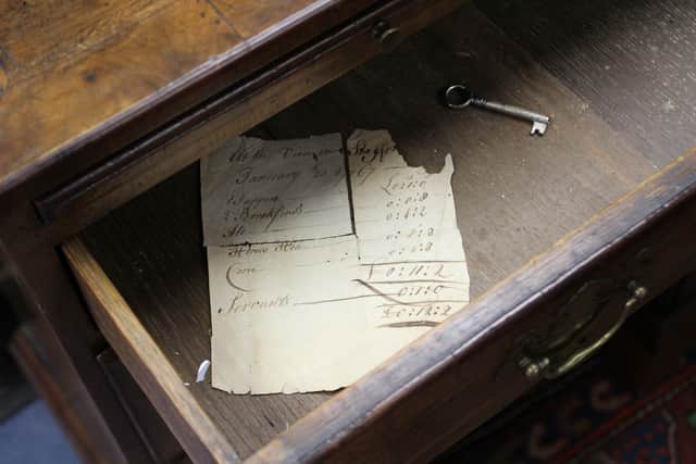 The bill was discovered in an 18th century chest of drawers