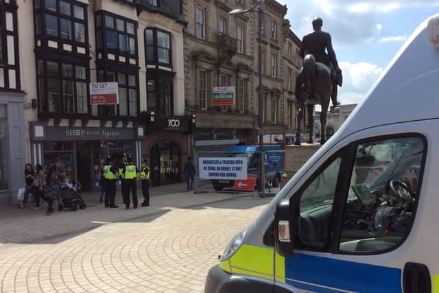 Neighbourhood officers on patrol in Queens Square