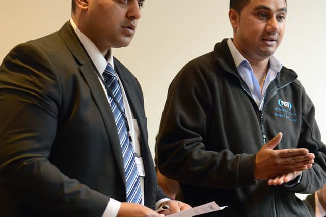  Councillor Harman Banger with Amo Singh from NES Electrical