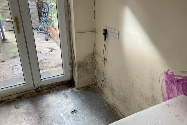 Mould in Kevin Smith's Stourbridge home. Photo: Martyn Smith/LDRS