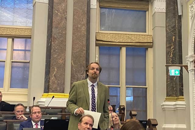 Birmingham Conservative councillor Robert Alden at the full council meeting on Tuesday, December 2. Credit: Alexander Brock. Permission for use for all LDRS partners.
