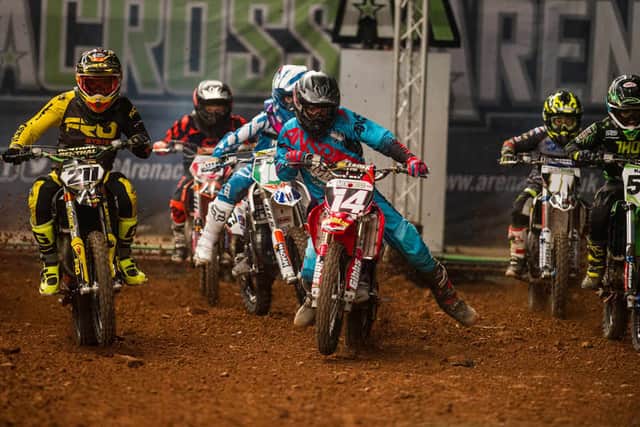 Competitors in action