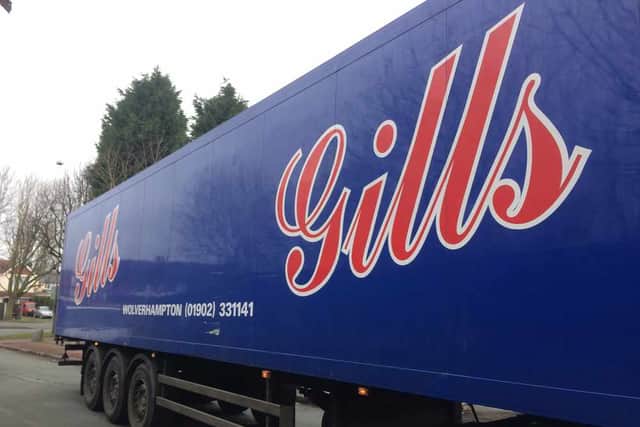 A lorry arrives at the abattoir