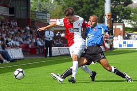 David McDermott in action for Kidderminster Harriers
