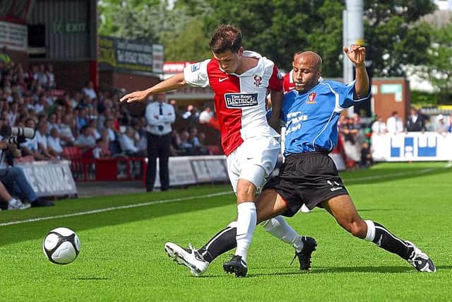 David McDermott in action for Kidderminster Harriers