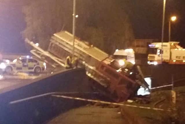 Fire Engine Crashed Five firefighters injured after FIRE ENGINE crashed through a wall on ...