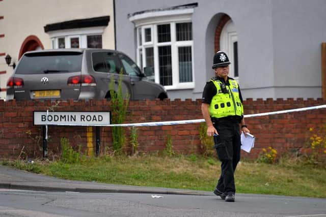 Parts of Bodmin Road and Cradley Road were closed while police examined the scene