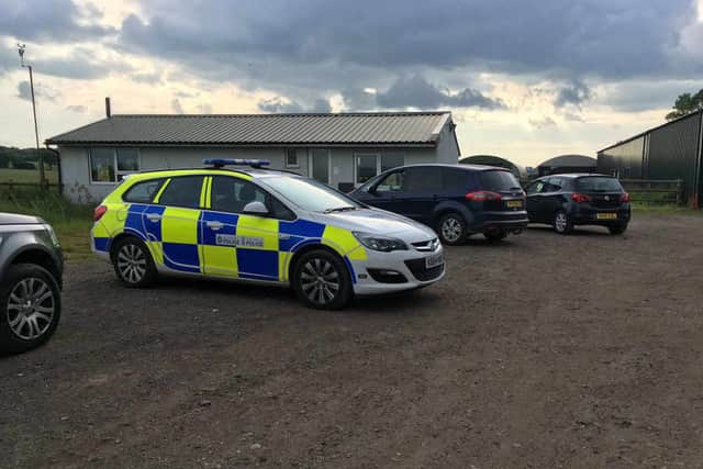 Police at the scene