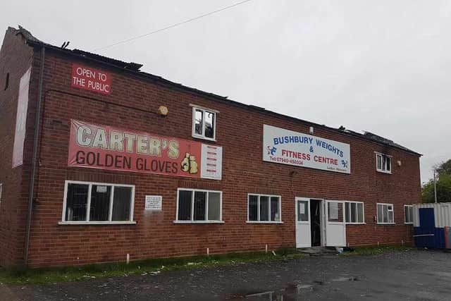 Many local children attend boxing lessons at the gym, pictured here after the fire