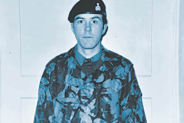 Aged 18 and in the Staffordshire Regiment