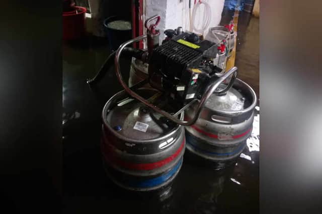 The flooded cellar at the Crown Pub and Grill in Leamore Lane, Walsall