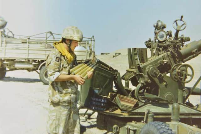 Anwen Muston was in the armed forces until 1996