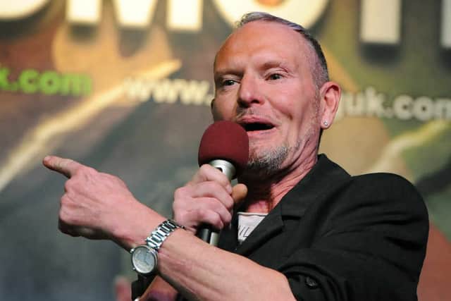 Gascoigne on stage at Wolverhampton Civic Hall