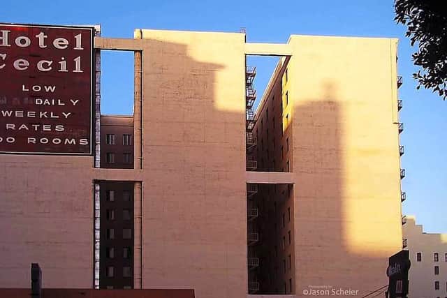 The notorious Hotel Cecil where Roger stayed on his travels in LA