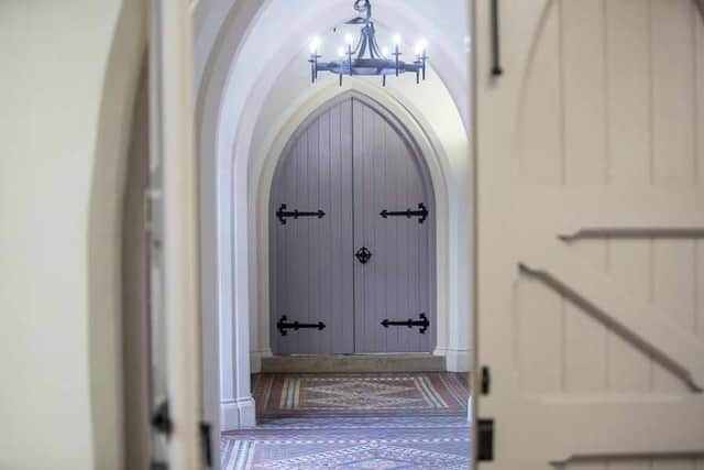 Inside the completed Lye & Wollescote Cemetery Chapel