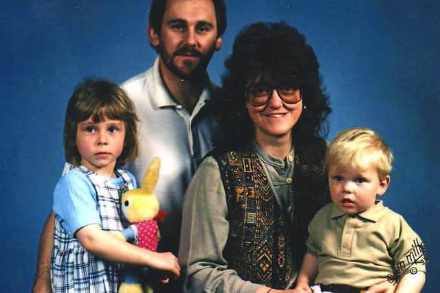 Before the tragedy - Charlotte with her parents and brother